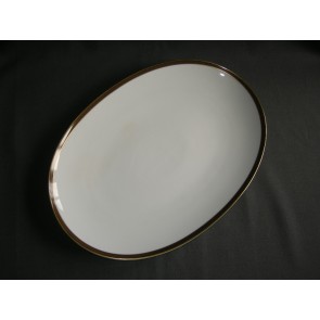 Thomas Medaillon bruin - goudkleurige decorrand vleesschaal 33 cm.