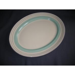 Johnson Bro's Victorian 765224 roomwit pastelgroen zilver vleesschaal 35,5 cm.