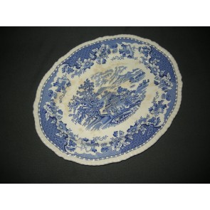 Woods Seaforth blauw vleesschaal 36,5 x 28,5 cm., verkleuring + beschadigd