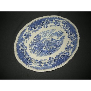 Woods Seaforth blauw vleesschaal 36,5 x 28,5 cm., lichte verkleuring