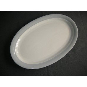 Huizen pastel grijs vleesschaal