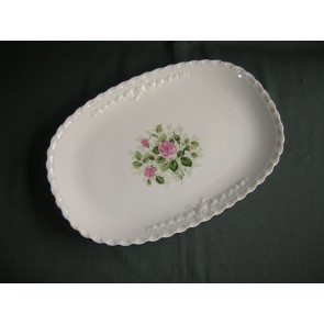 Hütschenreuther Porcelaine Rose decor kleine rozen vleesschaal 38,5 x 26 cm.