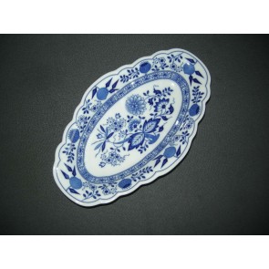 Hütschenreuther Blau Zwiebelmuster vleesschaaltje 24,5 cm.