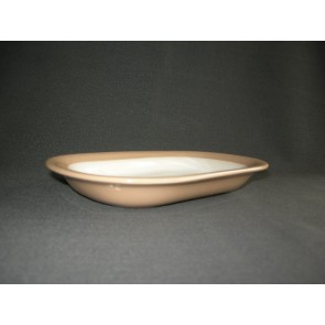 Huizen pastel zalmrose vleesschaaltje